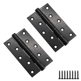 5x3 Inch(12.5x7.5cm) Matte Black Square Door Hinges Solid Stainless Steel Ball Bearings Door Hinges Heavy Duty Hinges (2 Pieces)