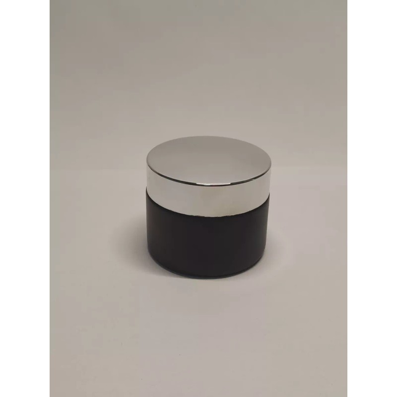 Meliars Envase Pomadera 50 Grs Negra Frost Tapa Plata Y