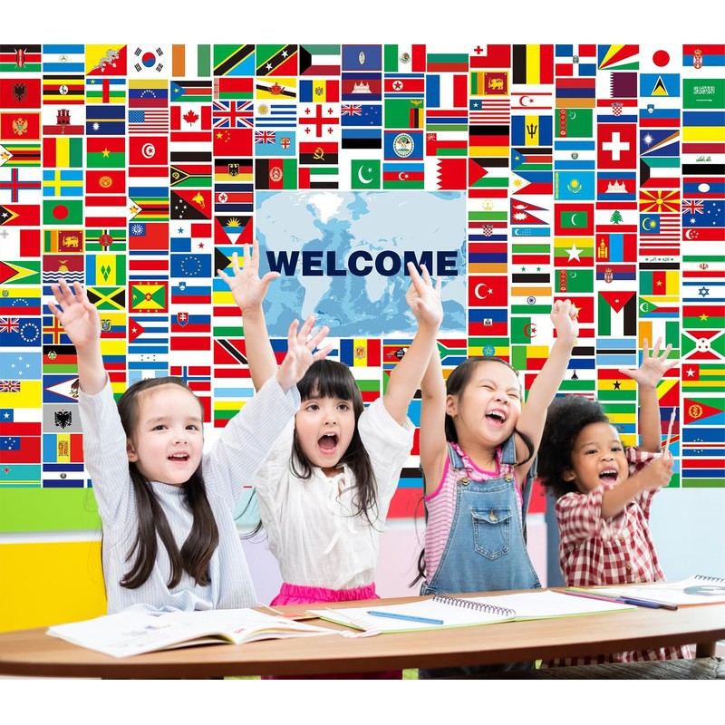 World Flags Banner Decorations - 230 Country Flags, Olympic Party