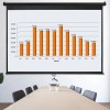 100" Projector Screen Manual Pull-down 16:10 Hd Projection Screen Office