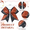 6PCS Glitter Cheer Bow Large Cheer Bows Rhinestones Hair Bows
