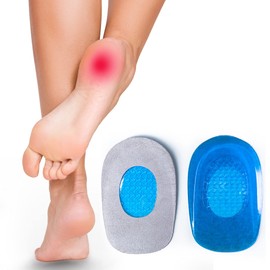 SULPO Gel Fersenkissen Fersenpolster Weiche - Einlegesohlen gegen Fersenschmerzen Achillesschmerzen - Hilfe bei Plantar Fasciitis / Universall GrÃ¶Ãe (1 Paar)