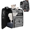 Hiking Dog Carrier Backpack, Padded Height-Enhancing Design, Adjustable Waist Cushioning