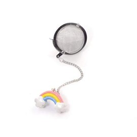 Cha Cult Tea Infuser Rainbow Stainless Steel with Pendant Diameter Approx. 5 cm