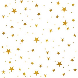 Star Wall Decals (144 Count) Gold Star Decals Nursery Decals Vinyl Wall Stickers Removable Peel&Stick Wall Decals for Kids Baby Bedroom Living Room(Vintage Gold)