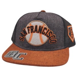 GC San Francisco New GC Trucker Giants Mesh Gray Black Orange Era Snapback Hat Cap