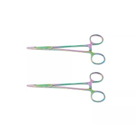 Unbranded 2 Olsen Hegar Needle Holder 6.5" Rainbow/Multi Color Titanium Premium Quality