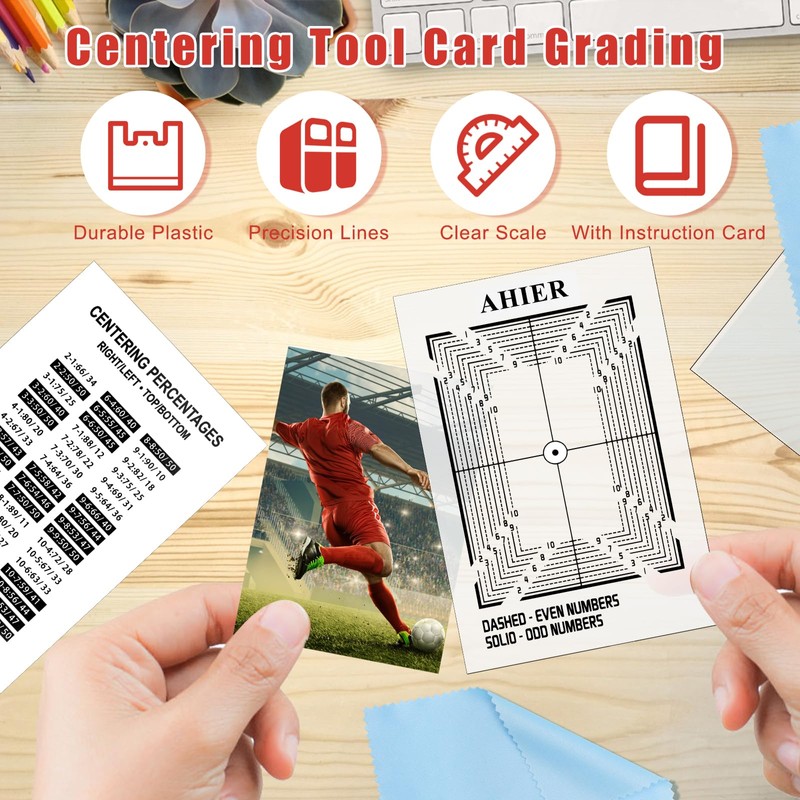 AHIER 139PCS Card Grading Kit, Card Centering Grading Tool Includes