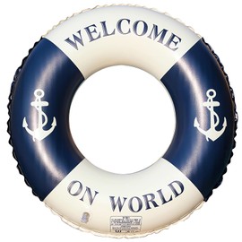 Inflatable Swimming Ring, Large Swimming Ring, Swimming Ring, Water Toy for Pool and Beach Party Toy for Children and Adults (Blue)