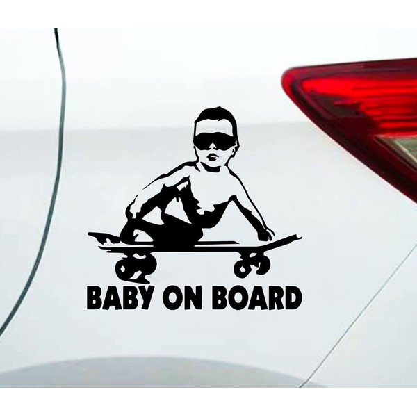 Ten Four Distributions - Baby on Board Skateboard Funny Baby