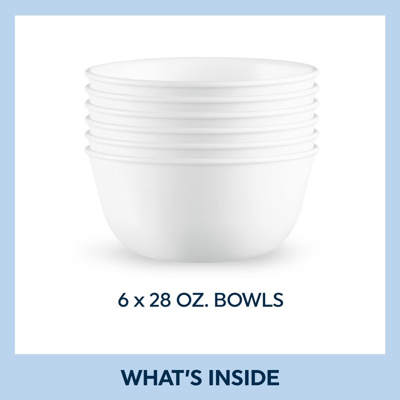 Corelle Vitrelle 28-oz Soup/Cereal Bowls Set of 6 Chip &