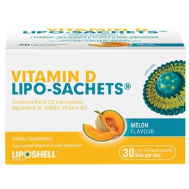 Lipo-Sachets Vitamin D Melon Flavour Sachets 5g X 30
