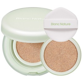 Blanc Nature Sebum Zero Air Fit Cushion 15g + Refill + Puff Set, 23N Ginger, 1 Piece / 블랑네이처 피지 제로 에어핏 쿠션 15g + 리필 + 퍼프 세트, 23N 진저, 1개