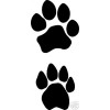 lion track / footprint sticker / paw print decal/ set of 4