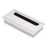 Yolkvisual Pasacables Aluminio para Escritorios 160mm X 80mm Color Plata.