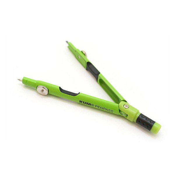 Kum 501.33.21 Penpass Precision Compass in Pen Format with Protector Cap, Colors Vary