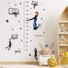 Condessacity Height Scale Wall Sticker, Cute Cartoon, Basketball Shoot, Kids
