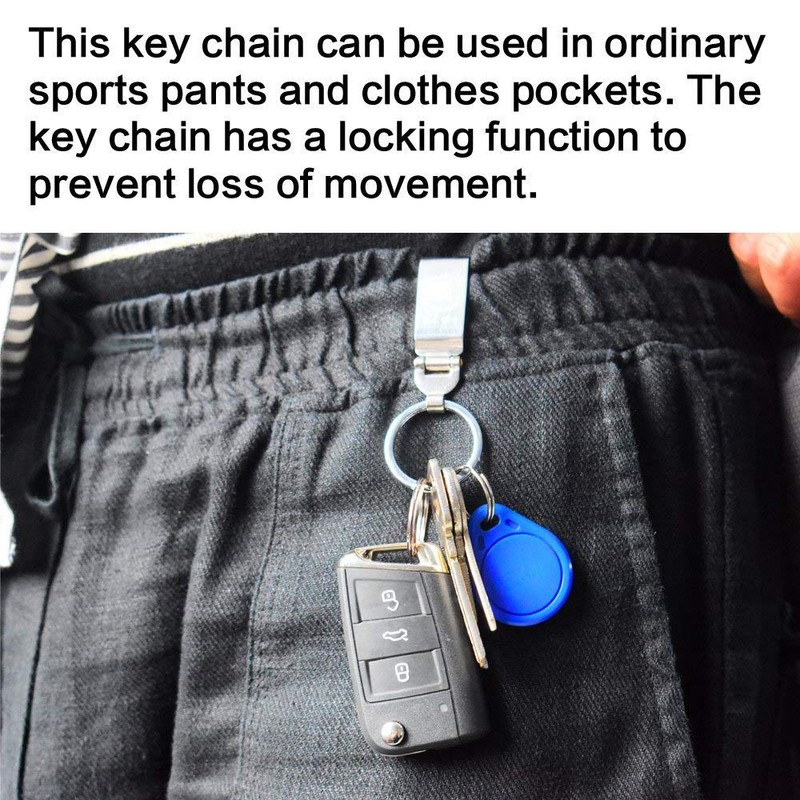 YUANQIAN Belt Keyring Metal Belt Clips Key Ring Holder for