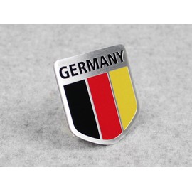 Generic Car Alloy Metal German Germany Flag Chrome Side Rear Emblem Badge Decal Sticker