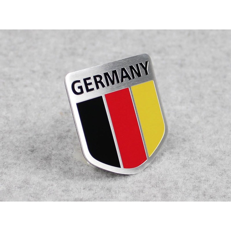 Generic Car Alloy Metal German Germany Flag Chrome Side Rear