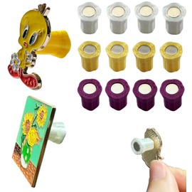 Josuyofo 12Pack Magnetic Pin Backs for Enamel Pins Convert Enamel Pins to Refrigerator Magnets Enamel Pins Conversion Tool for Refrigerator Put Your Pins on Fridge for Decor (Not Included Enamel Pins)