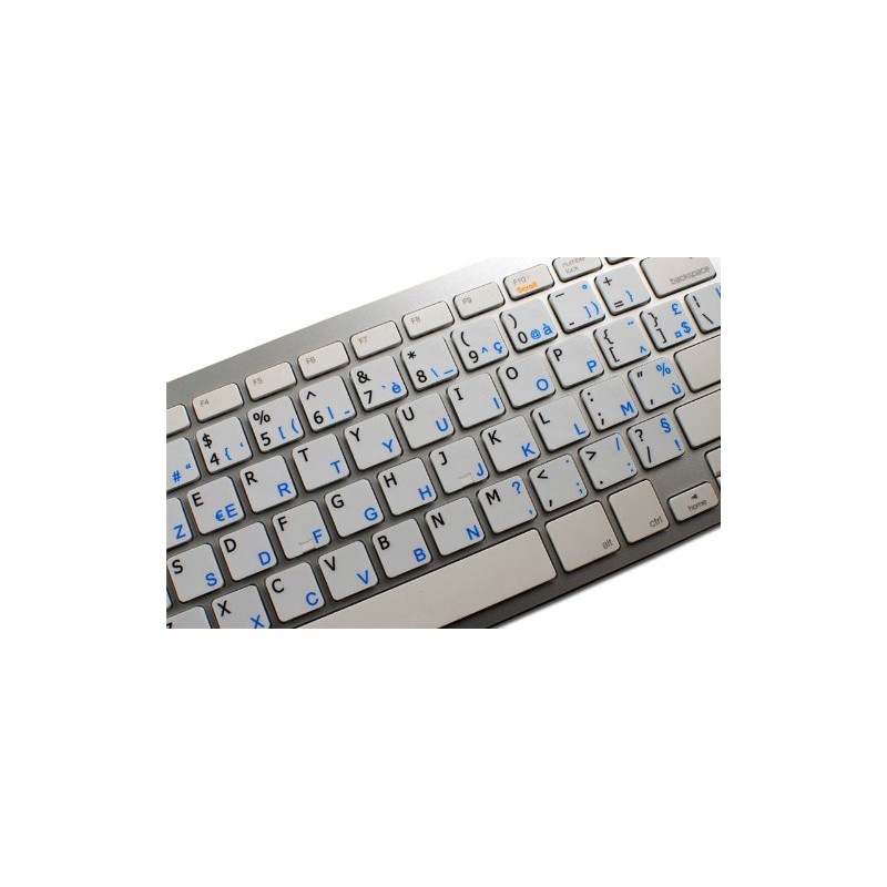 Greek - English Non-Transparent Keyboard Stickers White Background (15x15 Size)