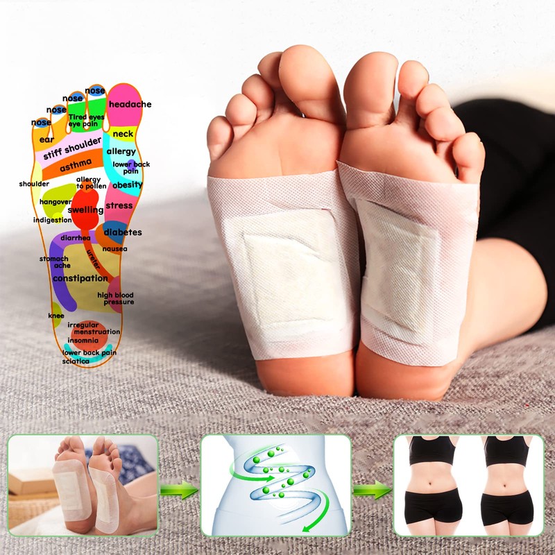 40PCS Bamboo Foot Patch/Natural Bamboo Foot Pads for Men and