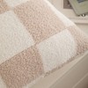 NIDITW Set of 2 Ultra Soft Khaki Checkerboard Throw Pillow