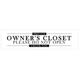 CSWLJS Metal Signs Owners Closet Sign No Guest Access Sign Compatible with Essentials for Hosts Sign Air Bnb Essentials for Hosts Private Door Sign Renter Friendly Decor Signs 4x16 in