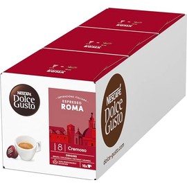 NESCAFÉ DOLCE GUSTO Inspirazione Italiana Espresso Roma Coffee Capsules Pack of 3 (3 x 16 Servings)