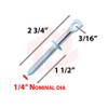 2.75" Eye Lag Self Tapping Sharp Point Dura-Screws Zinc (Qty