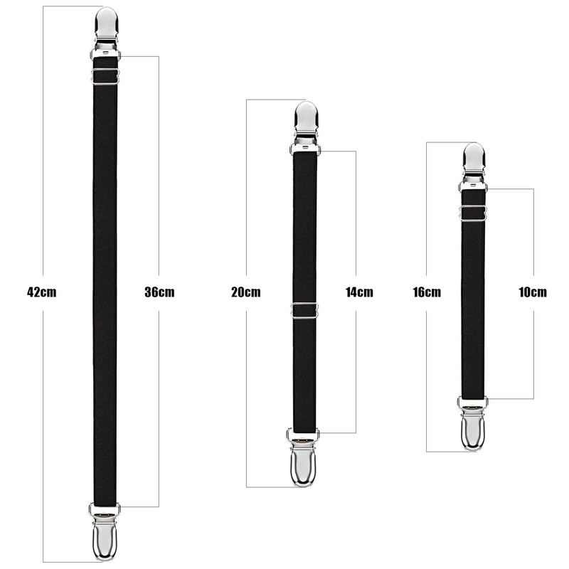 Boao 12 Pcs Bed Sheet Clips Straps Sheet Corner Straps