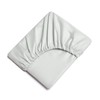 Oxford Homeware Silver Double Fitted Sheet -100% Brushed Microfibre 1800