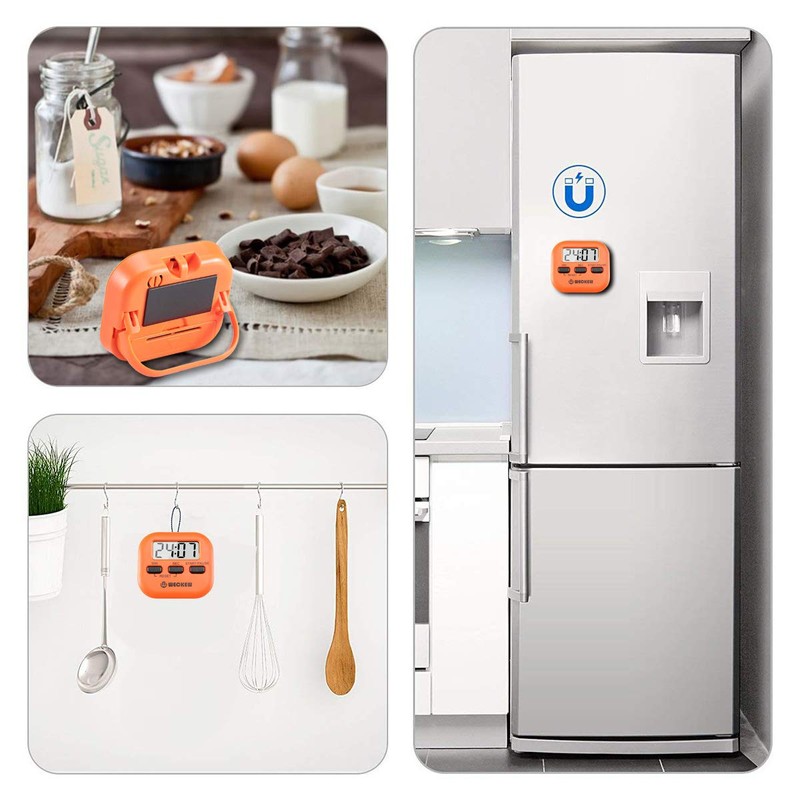 Kitchen Timer, WECKEW 2 Pack Digital Kitchen Timer Magnetic Countdown