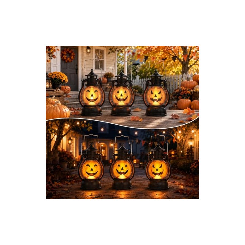 3 Linternas de Calabaza de Halloween, Linternas de Halloween