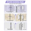 Anobeyi Multi-Angle Sliding Door Loop Lock, 90/180 Degree Aluminum Alloy