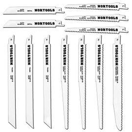 NORTOOLS Reciprocating Saw Blade Set, 12 PCS HSS & HCS Cutter Wood Saw Blade Set for Metal Adapted to Bosch DEWALT Makita