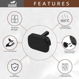 Original Air Fryer Rubber Feet for Gourmia Air Fryers, 12-Packs Upgraded Food Grade Air Fryer Silicone Rubber Bumpers, Rubber Tabs, Rubber Tips for Gourmia Air Fryer Tray, High Temperature Resistant