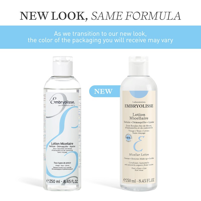 Embryolisse Micellar Lotion Makeup Remover for Sensitive Skin, Gentle Cleansing