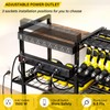 TC-HOMENY Power Tool Organizer Garage Storage with Charging Power Strip,