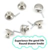 Ruidee 12 PCS Round Drawer Cupboard Handle 30mm Mushroom Shape