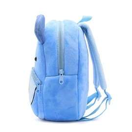 KISSOURBABY Cute Toddler Backpack,Cartoon Cute Animal Plush Backpack Toddler Mini School Bag for Kids Age 1-4 Years Old(Hippo)