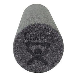 CanDo Plus Round Gray Exercise Fitness Foam Rollers for Muscle Restoration, Massage Therapy, Sport Recovery and Physical Therapy 6" x 12"
