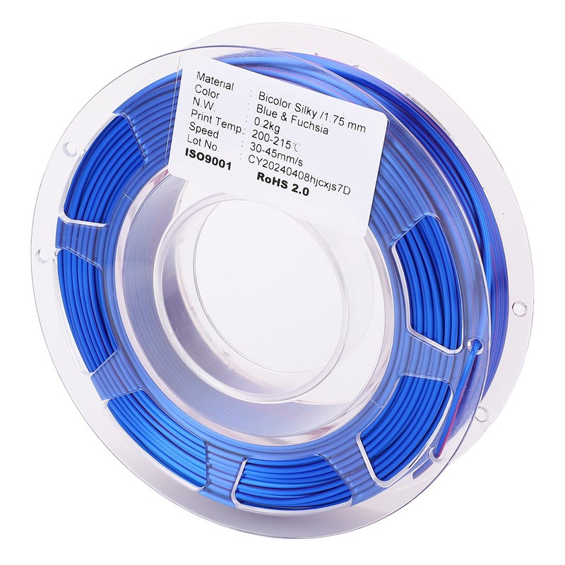 PLA Filament Dual Color Blue and Purplish Red 1.75mm 200g