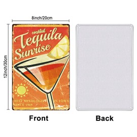 SUPERDANT Wine Drink Tin Sign Tequila Cocktail Sunrise Metal Tin Sign Best Mixologist In Town Metal Signs Funny Signs and Plaques Metal Wall Art for Kitchen Bars Pub Man Cave Wall Decor