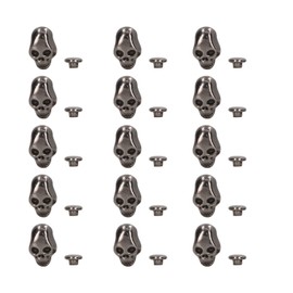 150 Sets Skull Rivets Punk Style DIY Ghost Head Rivets Leather Craft Decoration for Shoes Clothing Bags Silver Black