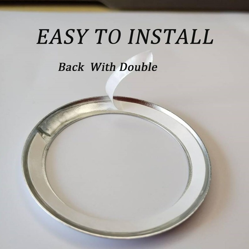 CYCDIY Silver Car Engine Start Stop Button Ignition Ring Cover
