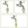 3 Piece Tap Connector, 1/2 Inch 3/4 Inch 2-in-1 Hose