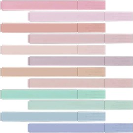 INOOMP Set de 12 Marcadores Resaltadores de Doble Punta en Tonos Pastel Estudiantes, Diseño Sencillo y Plástico Resistente para Oficina y Diario