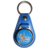 Octopus - Blue Plastic Medallion Key Ring